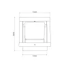GLOBOSTAR® PRISM GLB-103-0017 Φωτιστικό Κολωνάκι Κήπου LED 10W 900lm 90° AC 220-240V Αδιάβροχο IP65 Θερμό Λευκό 2700K - Sanan SMD Chip - Μαύρο Ματ - Μ15 x Π15 x Υ16cm - 3 Χρόνια Εγγύηση
