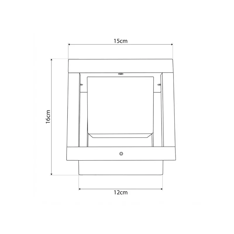 GLOBOSTAR® PRISM GLB-103-0017 Φωτιστικό Κολωνάκι Κήπου LED 10W 900lm 90° AC 220-240V Αδιάβροχο IP65 Θερμό Λευκό 2700K - Sanan SMD Chip - Μαύρο Ματ - Μ15 x Π15 x Υ16cm - 3 Χρόνια Εγγύηση