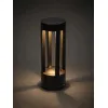 GLOBOSTAR® PRISM GLB-103-0018 Φωτιστικό Κολωνάκι Κήπου LED 8W 720lm 90° AC 220-240V Αδιάβροχο IP65 Θερμό Λευκό 2700K - Sanan SMD Chip - Μαύρο Ματ - Μ10.5 x Π10.5 x Υ30cm - 3 Χρόνια Εγγύηση