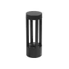GLOBOSTAR® PRISM GLB-103-0018 Φωτιστικό Κολωνάκι Κήπου LED 8W 720lm 90° AC 220-240V Αδιάβροχο IP65 Θερμό Λευκό 2700K - Sanan SMD Chip - Μαύρο Ματ - Μ10.5 x Π10.5 x Υ30cm - 3 Χρόνια Εγγύηση
