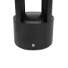 GLOBOSTAR® PRISM GLB-103-0018 Φωτιστικό Κολωνάκι Κήπου LED 8W 720lm 90° AC 220-240V Αδιάβροχο IP65 Θερμό Λευκό 2700K - Sanan SMD Chip - Μαύρο Ματ - Μ10.5 x Π10.5 x Υ30cm - 3 Χρόνια Εγγύηση