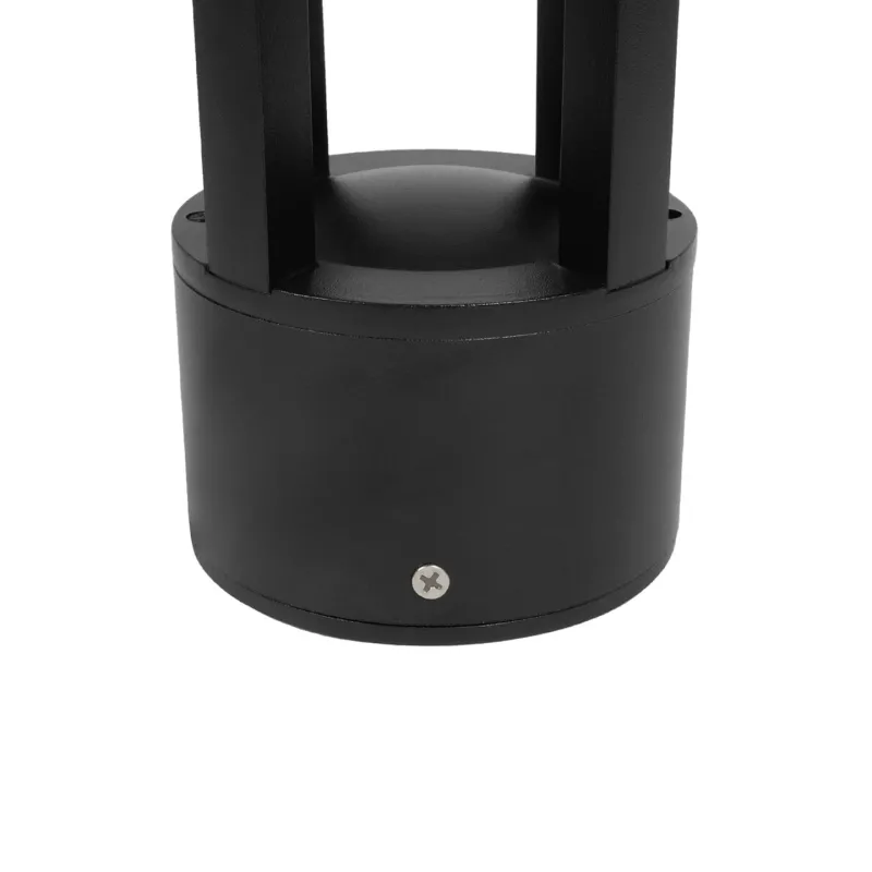 GLOBOSTAR® PRISM GLB-103-0018 Φωτιστικό Κολωνάκι Κήπου LED 8W 720lm 90° AC 220-240V Αδιάβροχο IP65 Θερμό Λευκό 2700K - Sanan SMD Chip - Μαύρο Ματ - Μ10.5 x Π10.5 x Υ30cm - 3 Χρόνια Εγγύηση