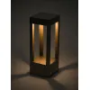 GLOBOSTAR® PRISM GLB-103-0019 Φωτιστικό Κολωνάκι Κήπου LED 8W 720lm 90° AC 220-240V Αδιάβροχο IP65 Θερμό Λευκό 2700K - Sanan SMD Chip - Μαύρο Ματ - Μ11 x Π11 x Υ30cm - 3 Χρόνια Εγγύηση