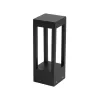 GLOBOSTAR® PRISM GLB-103-0019 Φωτιστικό Κολωνάκι Κήπου LED 8W 720lm 90° AC 220-240V Αδιάβροχο IP65 Θερμό Λευκό 2700K - Sanan SMD Chip - Μαύρο Ματ - Μ11 x Π11 x Υ30cm - 3 Χρόνια Εγγύηση