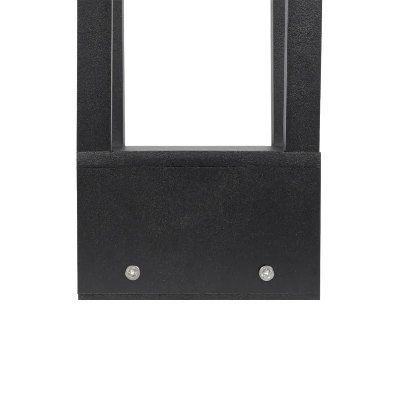 GLOBOSTAR® PRISM GLB-103-0019 Φωτιστικό Κολωνάκι Κήπου LED 8W 720lm 90° AC 220-240V Αδιάβροχο IP65 Θερμό Λευκό 2700K - Sanan SMD Chip - Μαύρο Ματ - Μ11 x Π11 x Υ30cm - 3 Χρόνια Εγγύηση