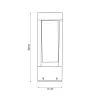 GLOBOSTAR® PRISM GLB-103-0019 Φωτιστικό Κολωνάκι Κήπου LED 8W 720lm 90° AC 220-240V Αδιάβροχο IP65 Θερμό Λευκό 2700K - Sanan SMD Chip - Μαύρο Ματ - Μ11 x Π11 x Υ30cm - 3 Χρόνια Εγγύηση