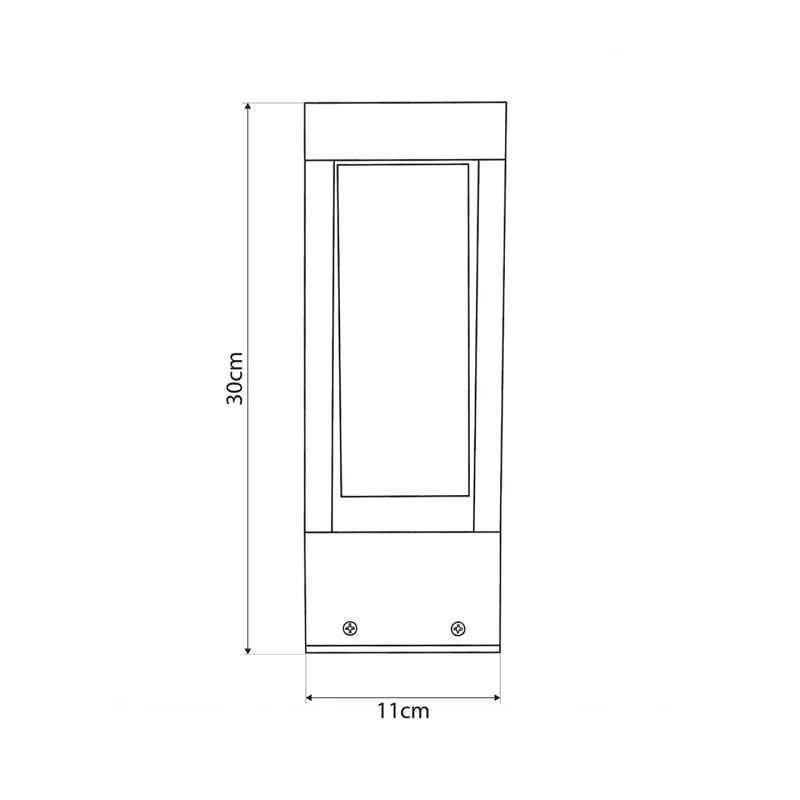 GLOBOSTAR® PRISM GLB-103-0019 Φωτιστικό Κολωνάκι Κήπου LED 8W 720lm 90° AC 220-240V Αδιάβροχο IP65 Θερμό Λευκό 2700K - Sanan SMD Chip - Μαύρο Ματ - Μ11 x Π11 x Υ30cm - 3 Χρόνια Εγγύηση