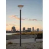 GLOBOSTAR® TOPIS GLB-103-0020 Φωτιστικό Κεφαλής Post Top Πλατείας/Πάρκου/Κήπου LED 50W 4500lm 360° AC 220-240V Αδιάβροχο IP65 Θερμό Λευκό 2700K - Sanan SMD Chip - Μαύρο Ματ - Μ50 x Π50 x Υ39cm - 3 Χρόνια Εγγύηση