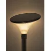 GLOBOSTAR® TOPIS GLB-103-0020 Φωτιστικό Κεφαλής Post Top Πλατείας/Πάρκου/Κήπου LED 50W 4500lm 360° AC 220-240V Αδιάβροχο IP65 Θερμό Λευκό 2700K - Sanan SMD Chip - Μαύρο Ματ - Μ50 x Π50 x Υ39cm - 3 Χρόνια Εγγύηση