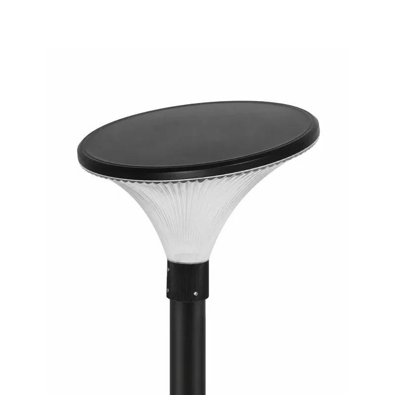 GLOBOSTAR® TOPIS GLB-103-0020 Φωτιστικό Κεφαλής Post Top Πλατείας/Πάρκου/Κήπου LED 50W 4500lm 360° AC 220-240V Αδιάβροχο IP65 Θερμό Λευκό 2700K - Sanan SMD Chip - Μαύρο Ματ - Μ50 x Π50 x Υ39cm - 3 Χρόνια Εγγύηση