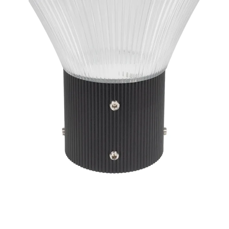 GLOBOSTAR® TOPIS GLB-103-0020 Φωτιστικό Κεφαλής Post Top Πλατείας/Πάρκου/Κήπου LED 50W 4500lm 360° AC 220-240V Αδιάβροχο IP65 Θερμό Λευκό 2700K - Sanan SMD Chip - Μαύρο Ματ - Μ50 x Π50 x Υ39cm - 3 Χρόνια Εγγύηση
