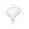 GLOBOSTAR® TOPIS GLB-103-0020 Φωτιστικό Κεφαλής Post Top Πλατείας/Πάρκου/Κήπου LED 50W 4500lm 360° AC 220-240V Αδιάβροχο IP65 Θερμό Λευκό 2700K - Sanan SMD Chip - Μαύρο Ματ - Μ50 x Π50 x Υ39cm - 3 Χρόνια Εγγύηση