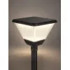GLOBOSTAR® TOPIS GLB-103-0021 Φωτιστικό Κεφαλής Post Top Πλατείας/Πάρκου/Κήπου LED 50W 4500lm 360° AC 220-240V Αδιάβροχο IP65 Θερμό Λευκό 2700K - Sanan SMD Chip - Μαύρο Ματ - Μ45 x Π45 x Υ40cm - 3 Χρόνια Εγγύηση