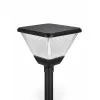 GLOBOSTAR® TOPIS GLB-103-0021 Φωτιστικό Κεφαλής Post Top Πλατείας/Πάρκου/Κήπου LED 50W 4500lm 360° AC 220-240V Αδιάβροχο IP65 Θερμό Λευκό 2700K - Sanan SMD Chip - Μαύρο Ματ - Μ45 x Π45 x Υ40cm - 3 Χρόνια Εγγύηση