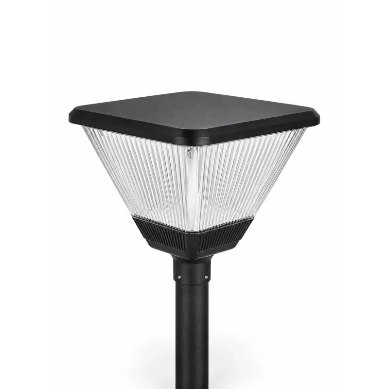 GLOBOSTAR® TOPIS GLB-103-0021 Φωτιστικό Κεφαλής Post Top Πλατείας/Πάρκου/Κήπου LED 50W 4500lm 360° AC 220-240V Αδιάβροχο IP65 Θερμό Λευκό 2700K - Sanan SMD Chip - Μαύρο Ματ - Μ45 x Π45 x Υ40cm - 3 Χρόνια Εγγύηση