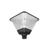 GLOBOSTAR® TOPIS GLB-103-0021 Φωτιστικό Κεφαλής Post Top Πλατείας/Πάρκου/Κήπου LED 50W 4500lm 360° AC 220-240V Αδιάβροχο IP65 Θερμό Λευκό 2700K - Sanan SMD Chip - Μαύρο Ματ - Μ45 x Π45 x Υ40cm - 3 Χρόνια Εγγύηση