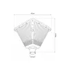 GLOBOSTAR® TOPIS GLB-103-0021 Φωτιστικό Κεφαλής Post Top Πλατείας/Πάρκου/Κήπου LED 50W 4500lm 360° AC 220-240V Αδιάβροχο IP65 Θερμό Λευκό 2700K - Sanan SMD Chip - Μαύρο Ματ - Μ45 x Π45 x Υ40cm - 3 Χρόνια Εγγύηση