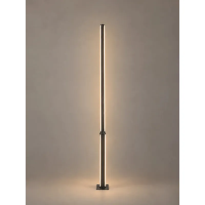 GLOBOSTAR® STILIA GLB-103-0023 Στύλος/Κολώνα για Φωτιστικό Πλατείας/Πάρκου/Κήπου LED 72W 6480lm 120° AC 220-240V Αδιάβροχο IP65 Θερμό Λευκό 2700K - Sanan SMD Chip - Μαύρο Ματ - Μ21 x Π21 x Υ300cm - 3 Χρόνια Εγγύηση