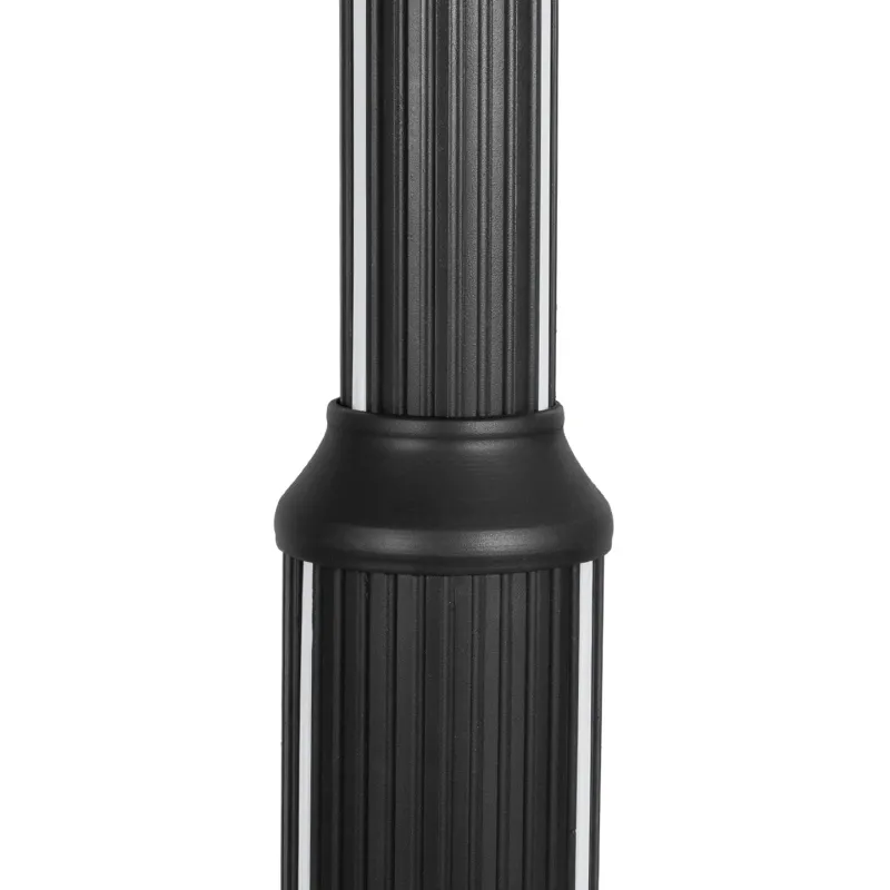 GLOBOSTAR® STILIA GLB-103-0023 Στύλος/Κολώνα για Φωτιστικό Πλατείας/Πάρκου/Κήπου LED 72W 6480lm 120° AC 220-240V Αδιάβροχο IP65 Θερμό Λευκό 2700K - Sanan SMD Chip - Μαύρο Ματ - Μ21 x Π21 x Υ300cm - 3 Χρόνια Εγγύηση