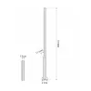 GLOBOSTAR® STILIA GLB-103-0023 Στύλος/Κολώνα για Φωτιστικό Πλατείας/Πάρκου/Κήπου LED 72W 6480lm 120° AC 220-240V Αδιάβροχο IP65 Θερμό Λευκό 2700K - Sanan SMD Chip - Μαύρο Ματ - Μ21 x Π21 x Υ300cm - 3 Χρόνια Εγγύηση