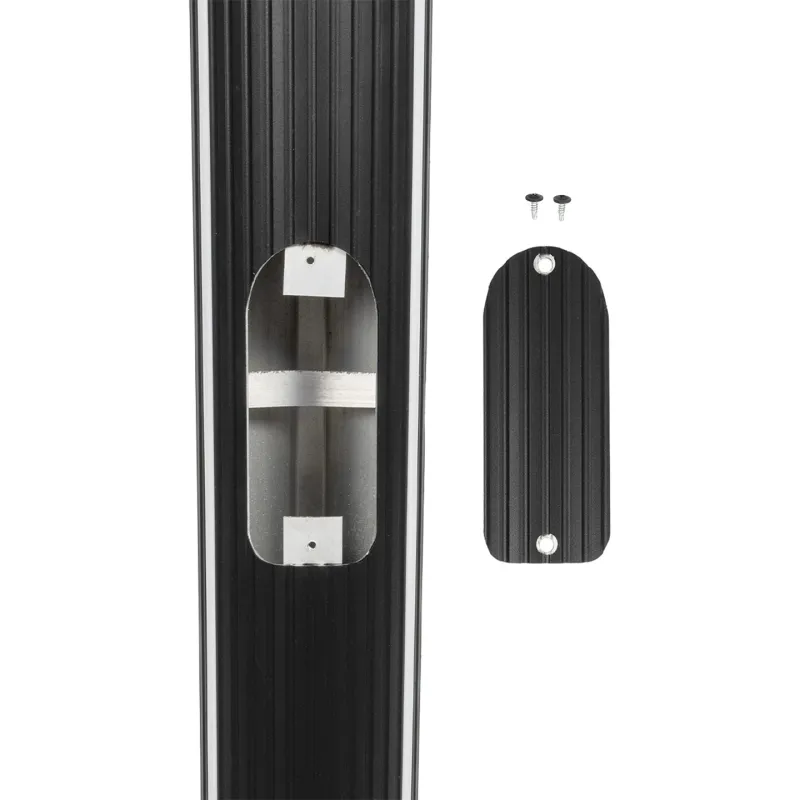 GLOBOSTAR® STILIA GLB-103-0023 Στύλος/Κολώνα για Φωτιστικό Πλατείας/Πάρκου/Κήπου LED 72W 6480lm 120° AC 220-240V Αδιάβροχο IP65 Θερμό Λευκό 2700K - Sanan SMD Chip - Μαύρο Ματ - Μ21 x Π21 x Υ300cm - 3 Χρόνια Εγγύηση