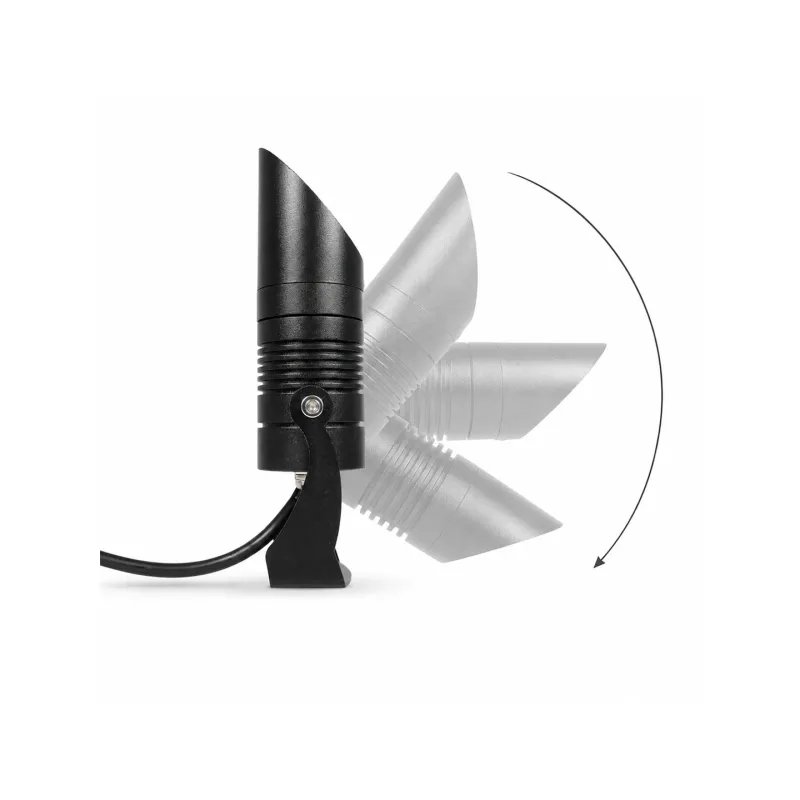 GLOBOSTAR® GARDO GLB-103-0025 Φωτιστικό Σποτ για Φυτά - Δέντρα με Βάση Κήπου / Καρφωτό LED 10W 900lm 24° DC 24V Αδιάβροχο IP65 Θερμό Λευκό 2700K - Sanan SMD Chip - Μαύρο Ματ - Μ5 x Π5 x Υ18cm - 3 Χρόνια Εγγύηση