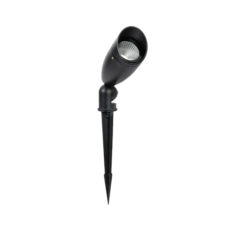 GLOBOSTAR® TRABI GLB-103-0028 Φωτιστικό Σποτ για Φυτά - Δέντρα με Βάση Κήπου / Καρφωτό LED 12W 1080lm 24° DC 24V Αδιάβροχο IP65 Θερμό Λευκό 2700K - Sanan SMD Chip - Μαύρο Ματ - Μ6.5 x Π6.5 x Υ18.5cm - 3 Χρόνια Εγγύηση