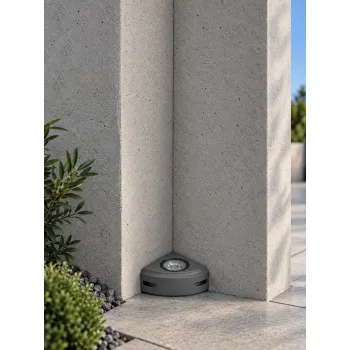 GLOBOSTAR® FLOODORA GLB-103-0029 Προβολέας Σποτ Wall Washer LED 3W 270lm 5° AC 220-240V Αδιάβροχο IP65 Θερμό Λευκό 2700K - Sanan SMD Chip - Γκρι Ανθρακί Ματ - Μ8 x Π5 x Υ8cm - 3 Χρόνια Εγγύηση