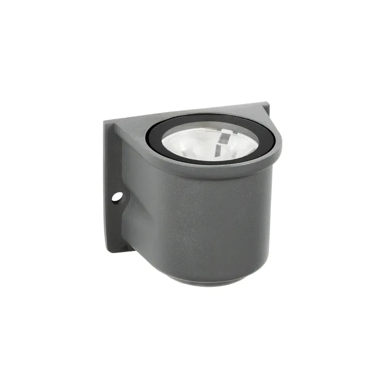 GLOBOSTAR® FLOODORA GLB-103-0030 Προβολέας Σποτ Wall Washer LED 3W 270lm 5° AC 220-240V Αδιάβροχο IP65 Θερμό Λευκό 2700K - Sanan SMD Chip - Γκρι Ανθρακί Ματ - Μ6.5 x Π5.5 x Υ5cm - 3 Χρόνια Εγγύηση