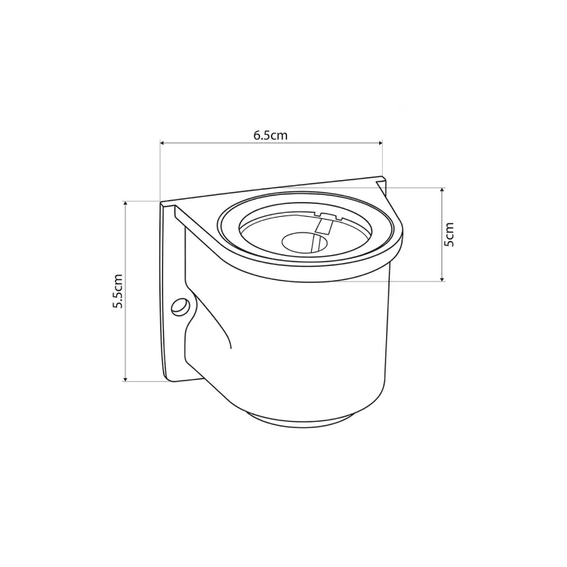 GLOBOSTAR® FLOODORA GLB-103-0030 Προβολέας Σποτ Wall Washer LED 3W 270lm 5° AC 220-240V Αδιάβροχο IP65 Θερμό Λευκό 2700K - Sanan SMD Chip - Γκρι Ανθρακί Ματ - Μ6.5 x Π5.5 x Υ5cm - 3 Χρόνια Εγγύηση