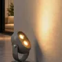 GLOBOSTAR® FLOODIS GLB-103-0031 Προβολέας Σποτ Wall Washer LED 4W 360lm 24° AC 220-240V Αδιάβροχο IP65 Θερμό Λευκό 2700K - Sanan SMD Chip - Γκρι Ανθρακί Ματ - Μ7 x Π5 x Υ11cm - 3 Χρόνια Εγγύηση