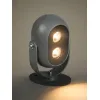 GLOBOSTAR® FLOODIS GLB-103-0031 Προβολέας Σποτ Wall Washer LED 4W 360lm 24° AC 220-240V Αδιάβροχο IP65 Θερμό Λευκό 2700K - Sanan SMD Chip - Γκρι Ανθρακί Ματ - Μ7 x Π5 x Υ11cm - 3 Χρόνια Εγγύηση