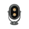 GLOBOSTAR® FLOODIS GLB-103-0031 Προβολέας Σποτ Wall Washer LED 4W 360lm 24° AC 220-240V Αδιάβροχο IP65 Θερμό Λευκό 2700K - Sanan SMD Chip - Γκρι Ανθρακί Ματ - Μ7 x Π5 x Υ11cm - 3 Χρόνια Εγγύηση