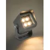 GLOBOSTAR® FLOODVIRA GLB-103-0032 Προβολέας Σποτ Wall Washer LED 8W 720lm 24° AC 220-240V Αδιάβροχο IP65 Θερμό Λευκό 2700K - Sanan SMD Chip - Γκρι Ανθρακί Ματ - Μ11 x Π9 x Υ15cm - 3 Χρόνια Εγγύηση