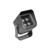 GLOBOSTAR® FLOODVIRA GLB-103-0032 Προβολέας Σποτ Wall Washer LED 8W 720lm 24° AC 220-240V Αδιάβροχο IP65 Θερμό Λευκό 2700K - Sanan SMD Chip - Γκρι Ανθρακί Ματ - Μ11 x Π9 x Υ15cm - 3 Χρόνια Εγγύηση