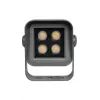 GLOBOSTAR® FLOODVIRA GLB-103-0032 Προβολέας Σποτ Wall Washer LED 8W 720lm 24° AC 220-240V Αδιάβροχο IP65 Θερμό Λευκό 2700K - Sanan SMD Chip - Γκρι Ανθρακί Ματ - Μ11 x Π9 x Υ15cm - 3 Χρόνια Εγγύηση