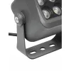 GLOBOSTAR® FLOODVIRA GLB-103-0032 Προβολέας Σποτ Wall Washer LED 8W 720lm 24° AC 220-240V Αδιάβροχο IP65 Θερμό Λευκό 2700K - Sanan SMD Chip - Γκρι Ανθρακί Ματ - Μ11 x Π9 x Υ15cm - 3 Χρόνια Εγγύηση