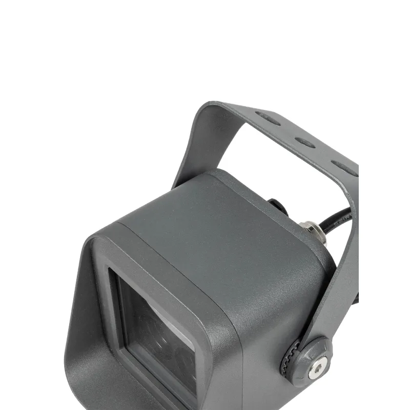 GLOBOSTAR® FLOODVIRA GLB-103-0032 Προβολέας Σποτ Wall Washer LED 8W 720lm 24° AC 220-240V Αδιάβροχο IP65 Θερμό Λευκό 2700K - Sanan SMD Chip - Γκρι Ανθρακί Ματ - Μ11 x Π9 x Υ15cm - 3 Χρόνια Εγγύηση