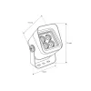 GLOBOSTAR® FLOODVIRA GLB-103-0032 Προβολέας Σποτ Wall Washer LED 8W 720lm 24° AC 220-240V Αδιάβροχο IP65 Θερμό Λευκό 2700K - Sanan SMD Chip - Γκρι Ανθρακί Ματ - Μ11 x Π9 x Υ15cm - 3 Χρόνια Εγγύηση