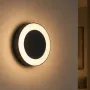 GLOBOSTAR® LINEART GLB-103-0038 Φωτιστικό Τοίχου / Απλίκα LED 18W 1620lm 120° AC 220-240V Αδιάβροχο IP65 Θερμό Λευκό 2700K - Sanan SMD Chip - Μαύρο Ματ - Μ20 x Π4.5 x Υ20cm - 3 Χρόνια Εγγύηση
