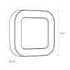 GLOBOSTAR® LINEART GLB-103-0039 Φωτιστικό Τοίχου / Απλίκα LED 18W 1620lm 120° AC 220-240V Αδιάβροχο IP65 Θερμό Λευκό 2700K - Sanan SMD Chip - Μαύρο Ματ - Μ20 x Π4.5 x Υ20cm - 3 Χρόνια Εγγύηση