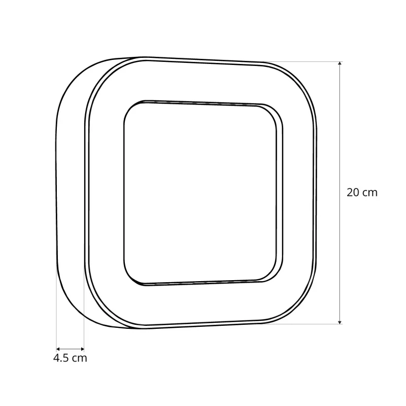 GLOBOSTAR® LINEART GLB-103-0039 Φωτιστικό Τοίχου / Απλίκα LED 18W 1620lm 120° AC 220-240V Αδιάβροχο IP65 Θερμό Λευκό 2700K - Sanan SMD Chip - Μαύρο Ματ - Μ20 x Π4.5 x Υ20cm - 3 Χρόνια Εγγύηση
