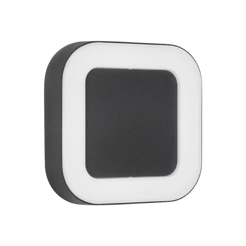 GLOBOSTAR® LINEART GLB-103-0039 Φωτιστικό Τοίχου / Απλίκα LED 18W 1620lm 120° AC 220-240V Αδιάβροχο IP65 Θερμό Λευκό 2700K - Sanan SMD Chip - Μαύρο Ματ - Μ20 x Π4.5 x Υ20cm - 3 Χρόνια Εγγύηση