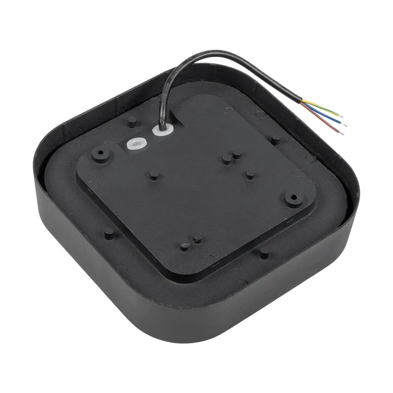 GLOBOSTAR® LINEART GLB-103-0039 Φωτιστικό Τοίχου / Απλίκα LED 18W 1620lm 120° AC 220-240V Αδιάβροχο IP65 Θερμό Λευκό 2700K - Sanan SMD Chip - Μαύρο Ματ - Μ20 x Π4.5 x Υ20cm - 3 Χρόνια Εγγύηση