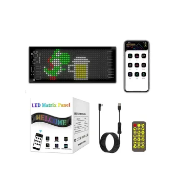 GLOBOSTAR® MATRIX GLB-106-0001 Εύκαμπτη Κυλιόμενη Ψηφιακή Επιγραφή 17.3x7cm P4 32x16 Pixel LED 10W DC 5V 2A με USB 2.0 Αδιάβροχο IP65 Πολύχρωμο RGB - Bluetooth Control μέσω iPIXEL APP - Μ17.3 x Π0.2 x Υ7cm - 2 Χρόνια Εγγύηση