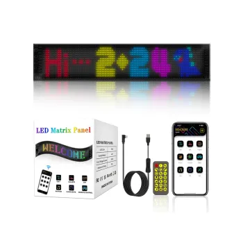GLOBOSTAR® MATRIX GLB-106-0003 Εύκαμπτη Κυλιόμενη Ψηφιακή Επιγραφή 59.5x12cm P6 96x16 Pixel LED 10W DC 5V 2A με USB 2.0 Αδιάβροχο IP65 Πολύχρωμο RGB - Bluetooth Control μέσω iPIXEL APP - Μ59.5 x Π0.2 x Υ12cm - 2 Χρόνια Εγγύηση