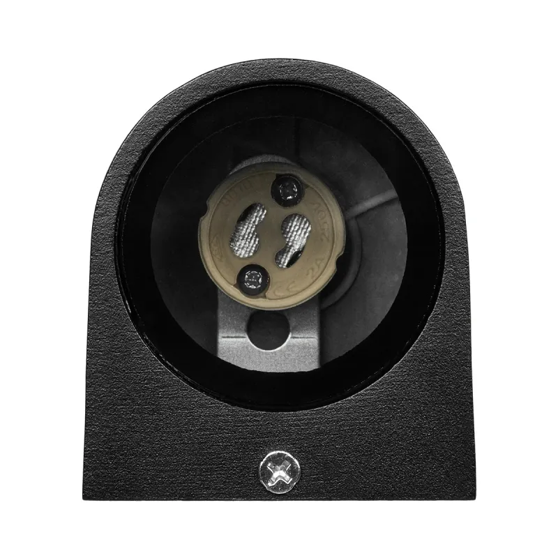 kelvo® MURANO KLV-101-0012 Φωτιστικό Τοίχου / Απλίκα για Λάμπα MR16 με Ντουί GU10 AC 220-240V Αδιάβροχο IP65 - Μαύρο Ματ - Μ6.5 x Π7.5 x Υ7.5cm