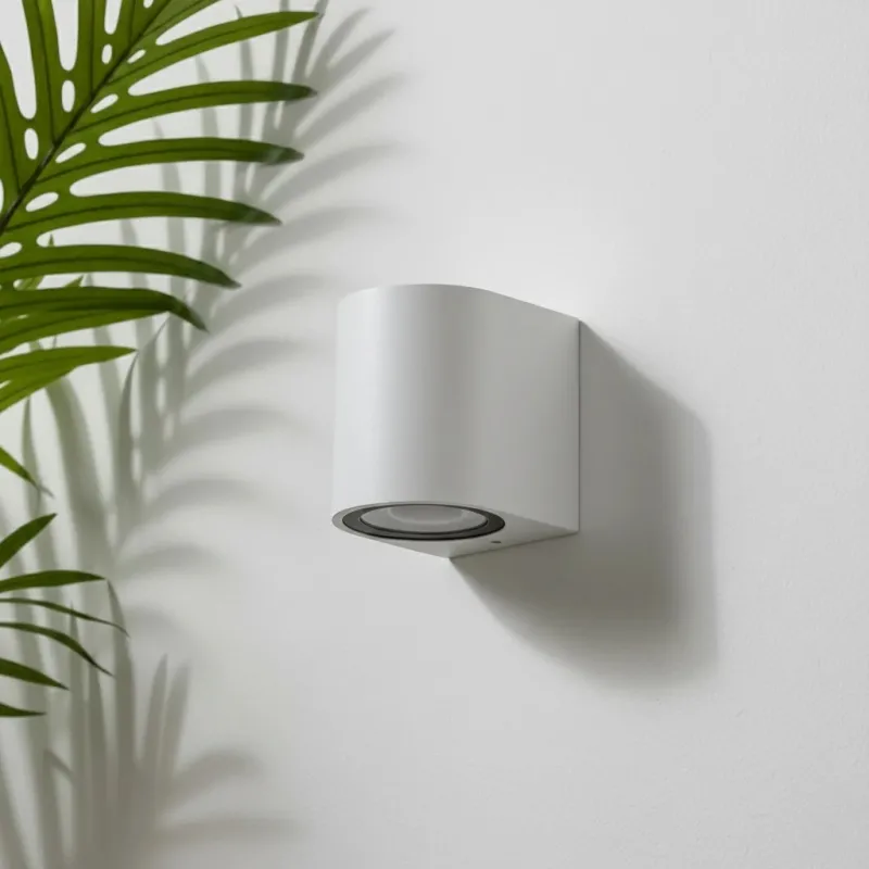 kelvo® MURANO KLV-101-0014 Φωτιστικό Τοίχου / Απλίκα για Λάμπα MR16 με Ντουί GU10 AC 220-240V Αδιάβροχο IP65 - Λευκό Ματ - Μ8 x Π8 x Υ7cm