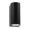 kelvo® MURANO KLV-101-0015 Φωτιστικό Τοίχου / Απλίκα για 2 Λάμπες MR16 με Ντουί GU10 AC 220-240V Αδιάβροχο IP65 - Μαύρο Ματ - Μ8 x Π8 x Υ15cm