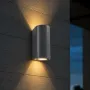 kelvo® MURANO KLV-101-0016 Φωτιστικό Τοίχου / Απλίκα για 2 Λάμπες MR16 με Ντουί GU10 AC 220-240V Αδιάβροχο IP65 - Γκρι Ανθρακί Ματ - Μ8 x Π8 x Υ15cm